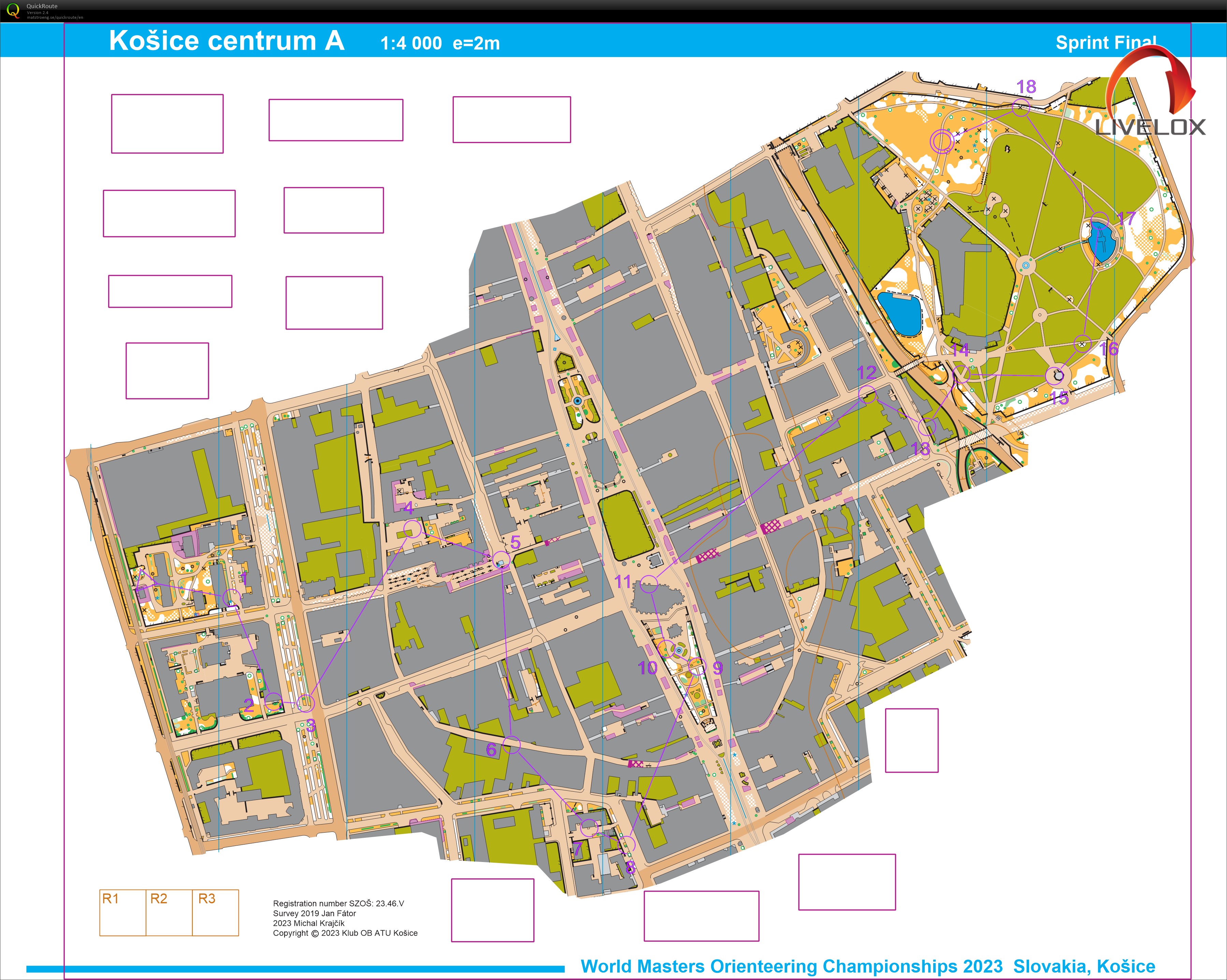 World Master Orienteering Championships - Sprint Final (2023-08-13)